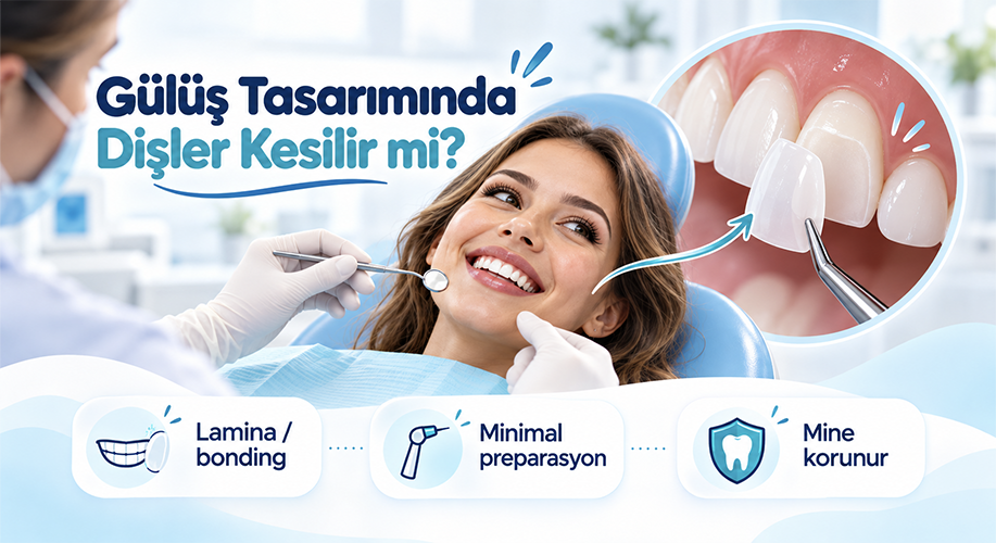 Gülüş tasarımında dişler kesilir mi